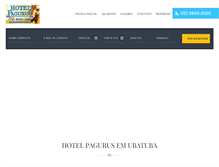 Tablet Screenshot of hotelpagurus.com.br